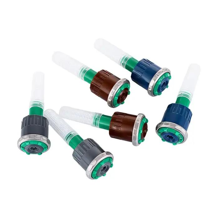 1 pièce - Arroseur rotatif réglable à jet rayonnant avec arc de 90-210/360° et portée de 2,5-9,1 m pour l'irrigation des pelouses et jardins