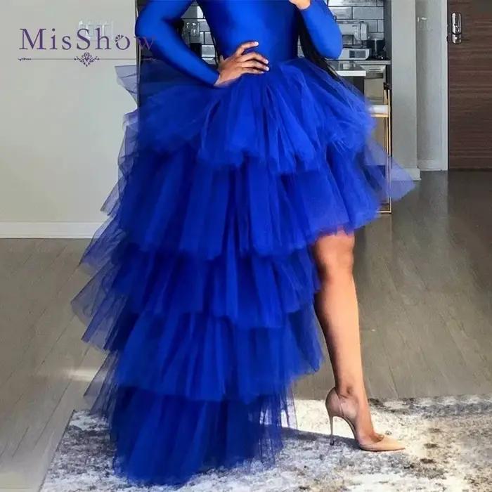 Jupe tutu en tulle bleu royal pour femme