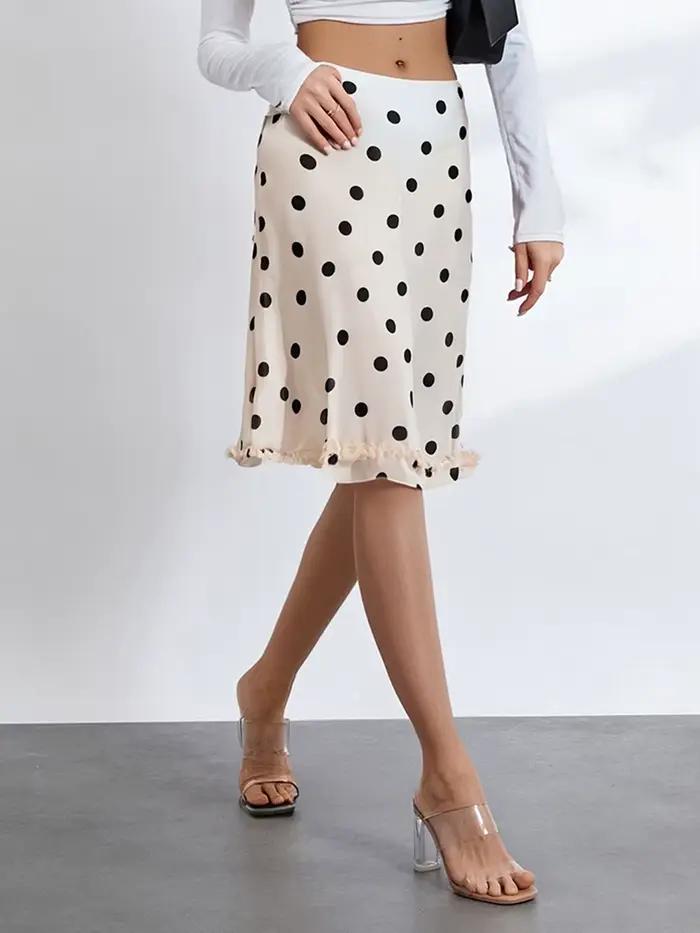 Jupe mi-longue transparente pour femme