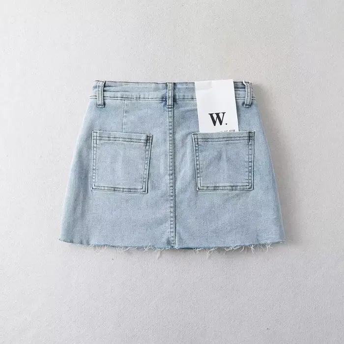 Mini jupe en jean avec poches Y2k