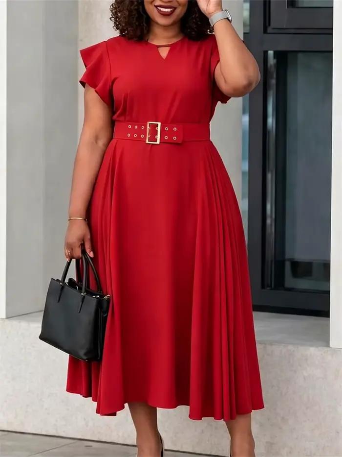 Robes d'été 2026 à volants et manches courtes, élégantes pour femmes, robes de soirée longues, vêtements africains turcs, tenues de bureau pour femmes