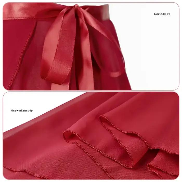Jupe de Ballet pour adultes, jupe de danse portefeuille, jupe de Style Tutu en mousseline de soie pour classe de Ballet, jupe d'entraînement pour femmes