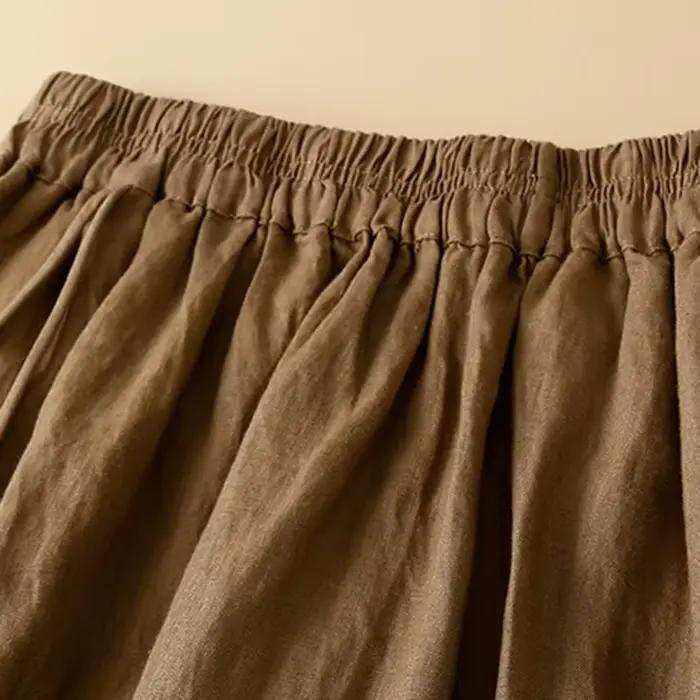 Jupe longue décontractée en coton pour femmes