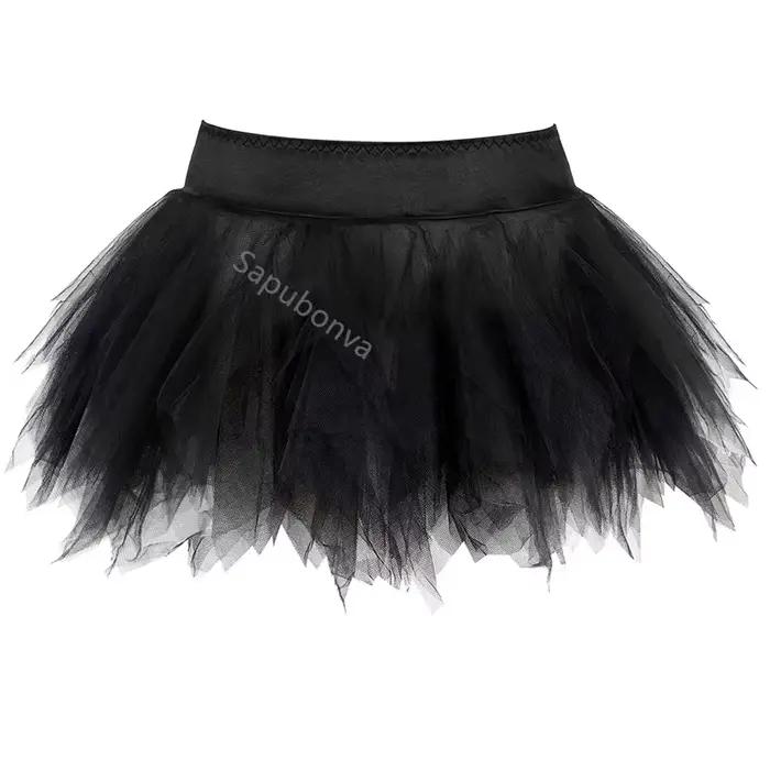 Mini jupe tutu en tulle nickel é pour femme, jupe bouffante plissée, corset assressenti, mode sexy, grande taille, fête adulte, vintage