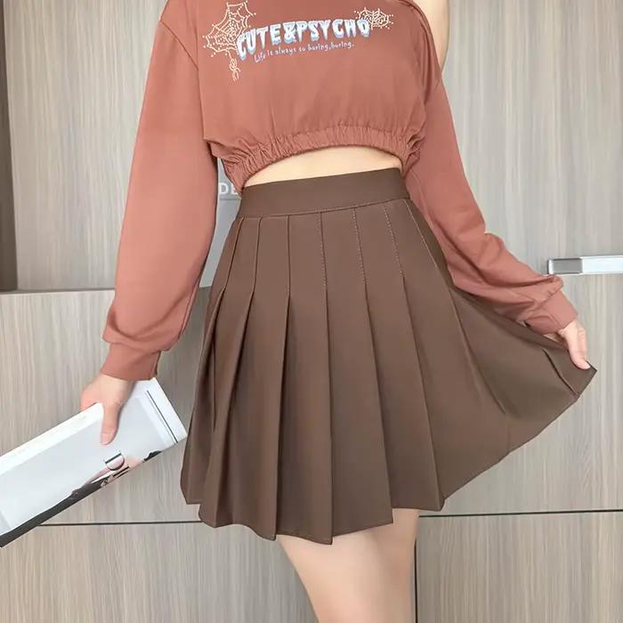 Jupe plissée à taille élastique