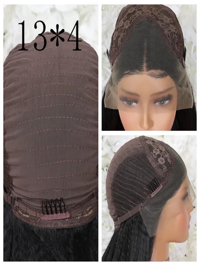 Perruque synthétique courte bouclée style bob, 13x4 HD, avec dentelle frontale complète, pré-épilée, nœuds blanchis, sans colle, pour femmes noires