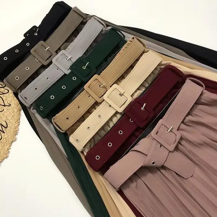 Jupe plissée taille haute pour femmes