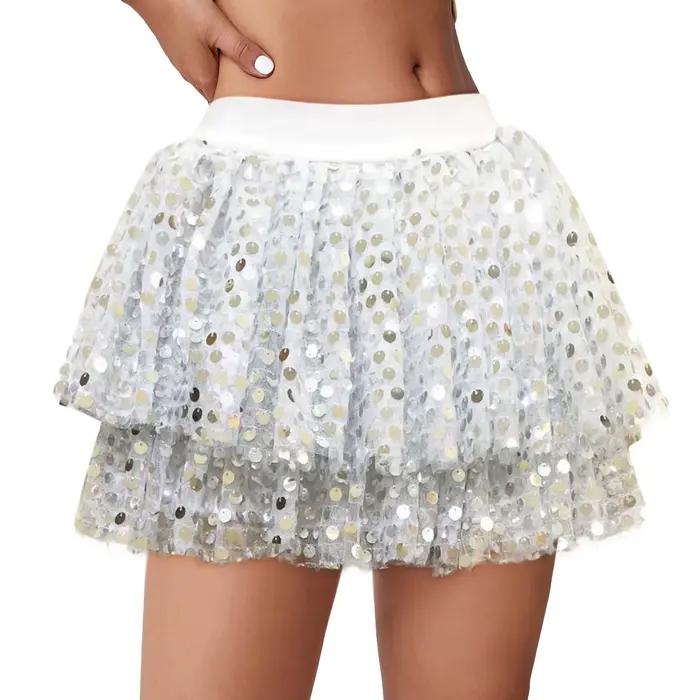 Femmes paillettes mode a-ligne jupe