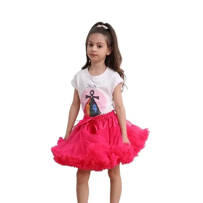 Jupe Tutu luxuriante pour petites filles, jupes bouffantes en Tulle pour filles de 1 à 15 ans, vêtements de princesse de fête pour nouveau-né