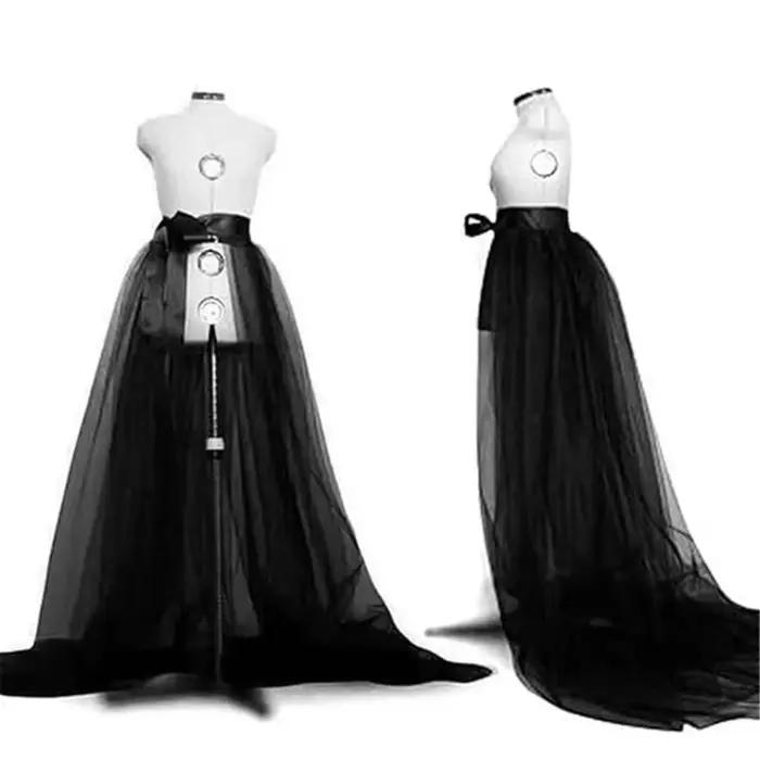 Femmes Punk jupe gothique Tulle jupe longue jupe robe bal jupes fête