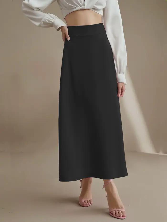 Jupe longue à taille haute