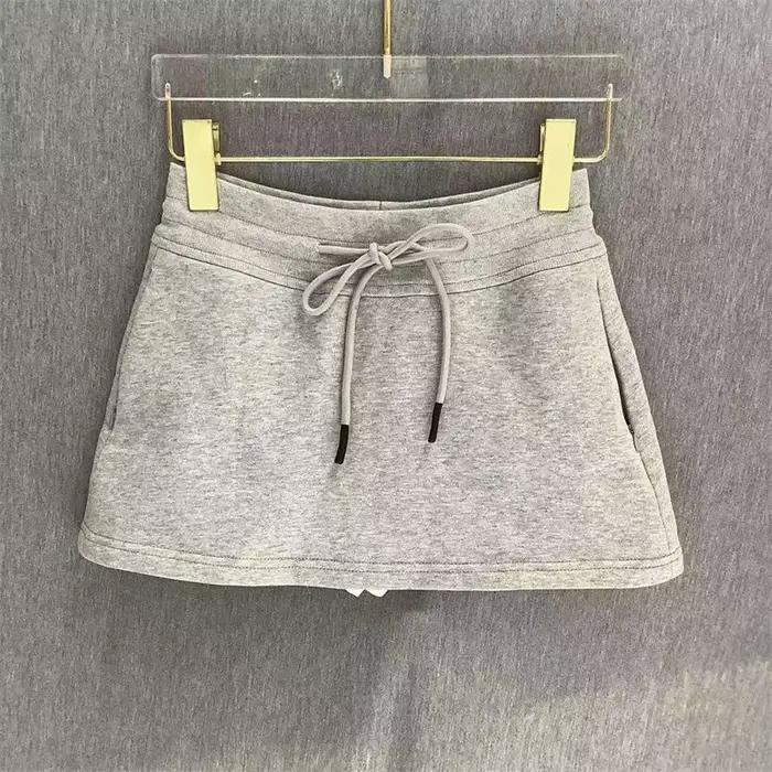 MEXZT Streetwear Mini jupe femmes mode coréenne noir cordon jupes été Preppy taille haute basique décontracté une ligne Faldas nouveau