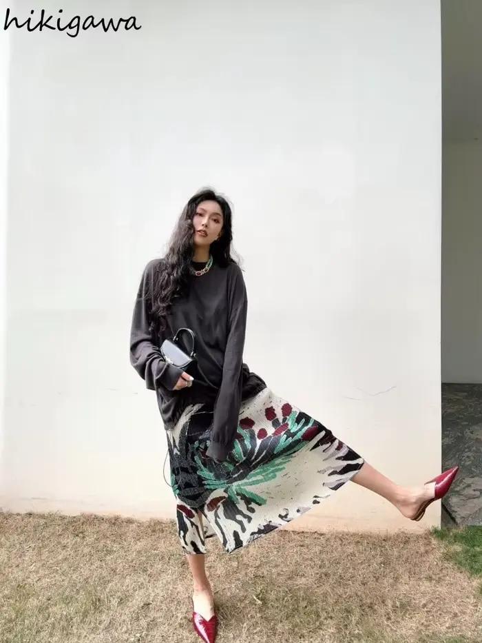 2025 Faldas Mujer De Moda jupes longues florales pour femmes Vintage ample été Jupe taille haute Jupe plissée mode coréenne Saia