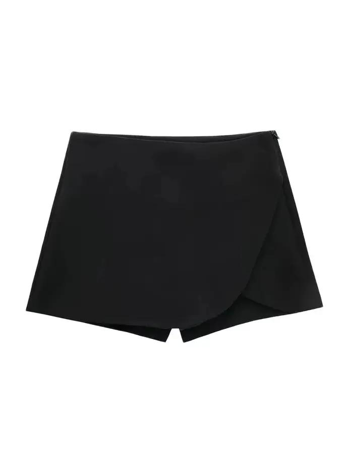 Femmes mode paréo Style Shorts jupes Vintage taille haute côté fermeture éclair femme jupe Mujer