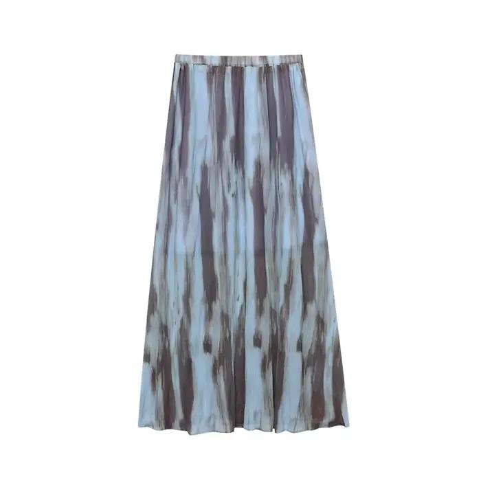 Jupe longue taille haute