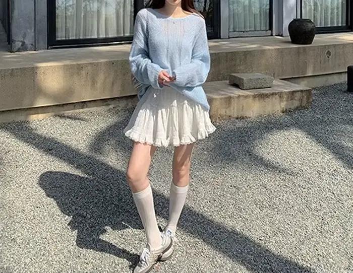 Jupe blanche en dentelle style ballet