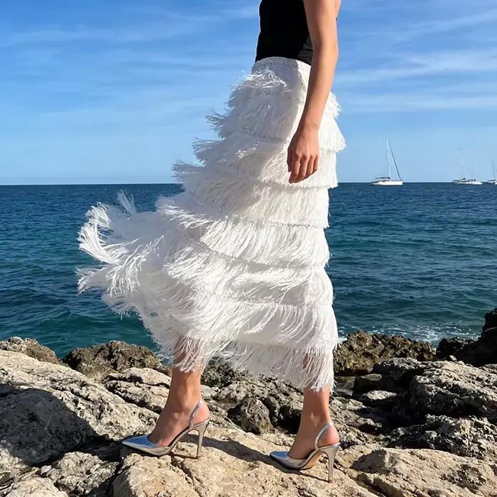 Jupe longue élégante HKSH pour femme