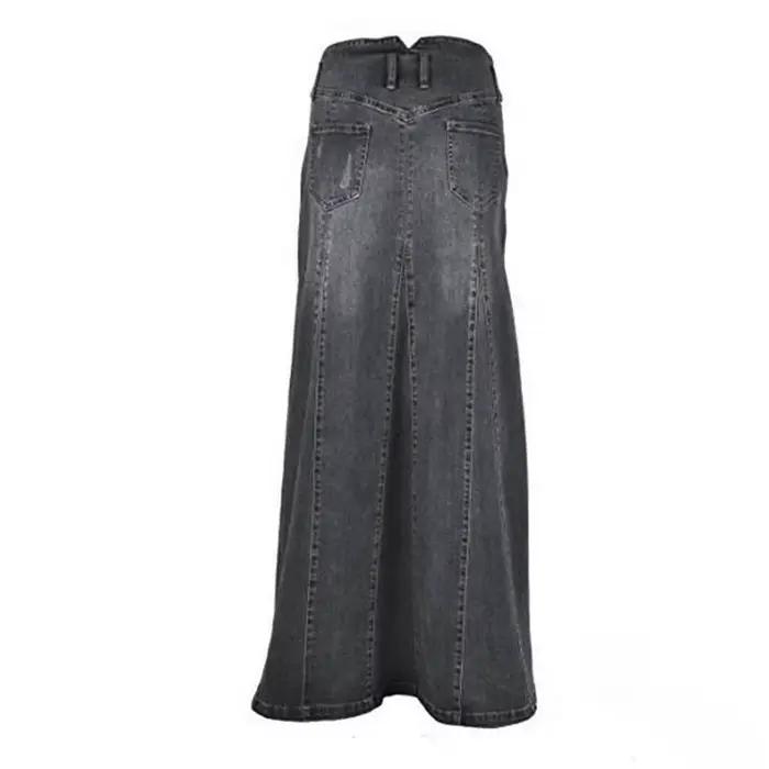 Jupe en jean Vintage taille haute pour femmes