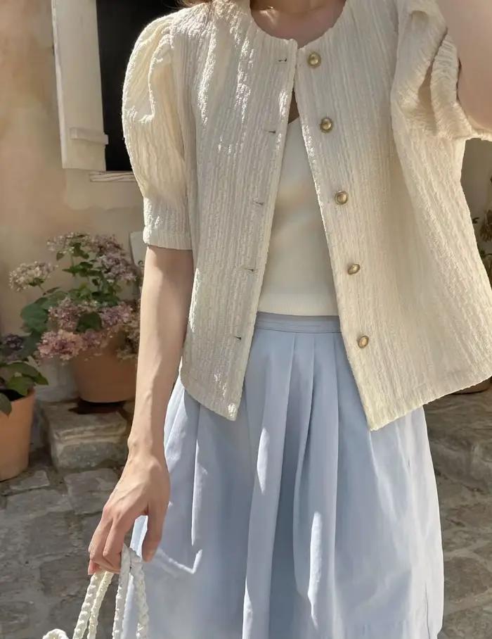 Jupe plissée rétro taille élastique pour femme