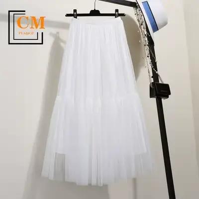 Jupe en maille transparente pour femme