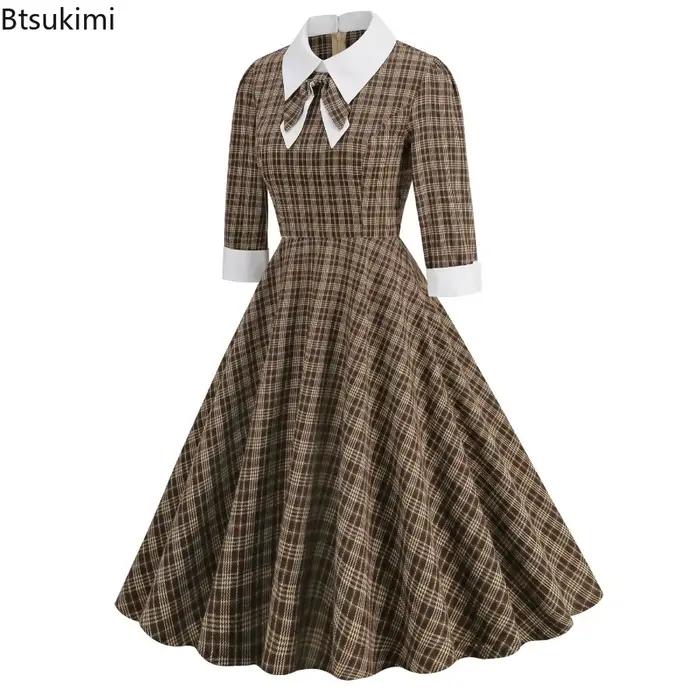 Robe de Style britannique rétro pour femmes