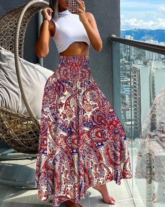 Jupe longue en coton pour femmes