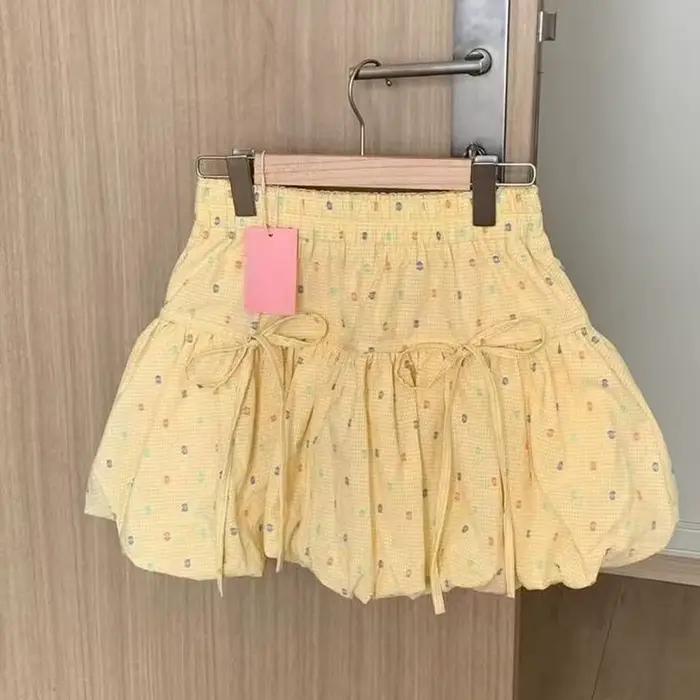 Jupe bouffante Y2K d'été style bohème pour la plage