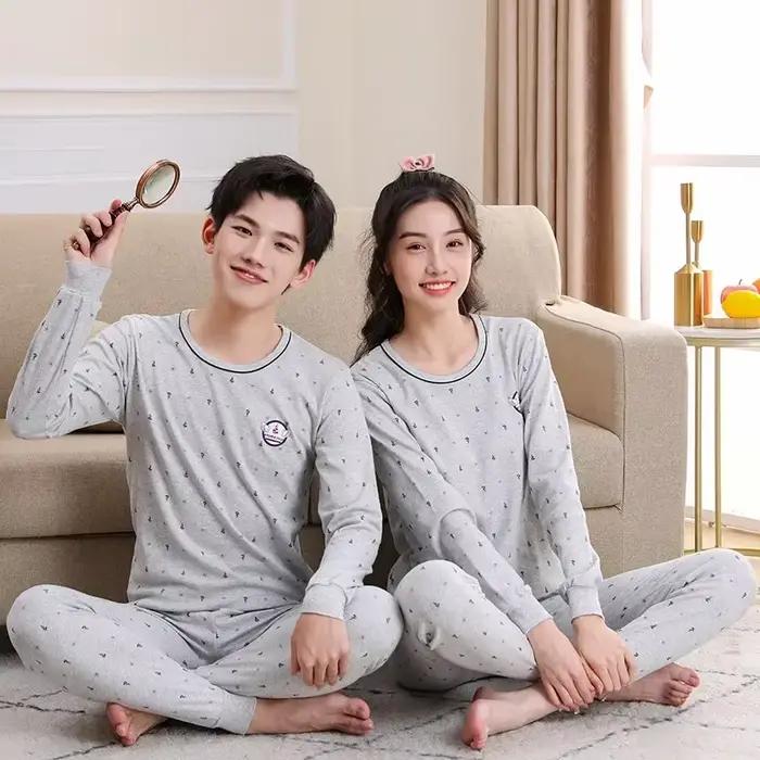 Pyjamas pour adolescents manches longues 100% coton Pyjamas grands enfants vêtements ensembles enfants vêtements de nuit pour garçons Pyjamas pour filles 10 12 14 16 ans