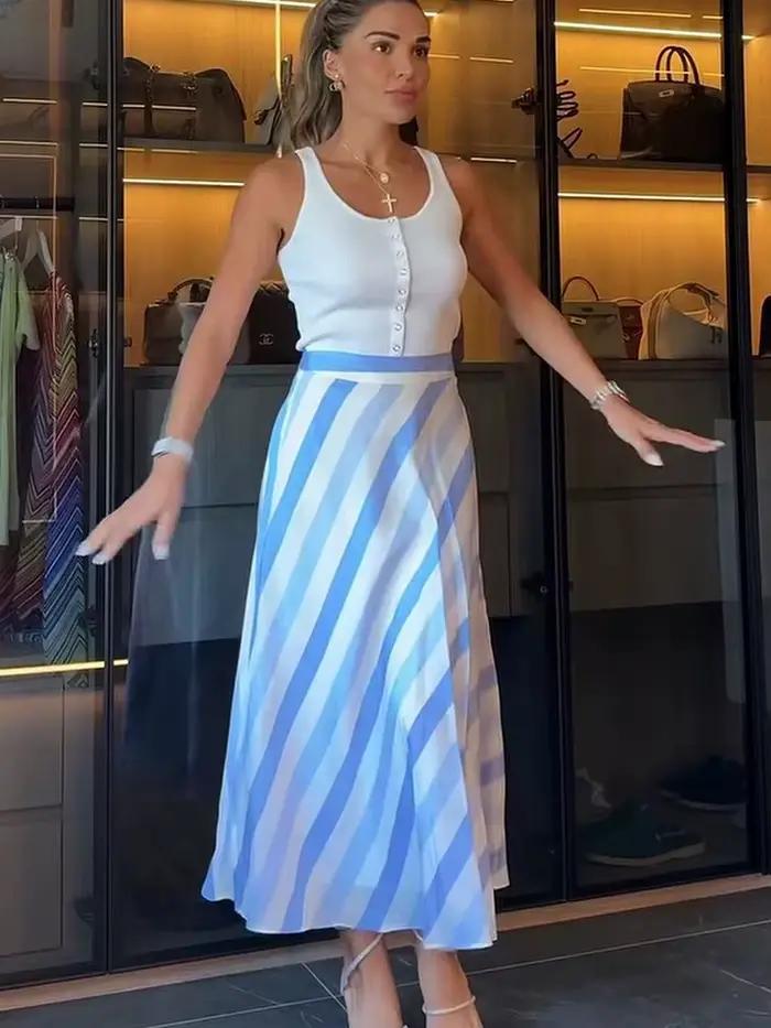 Jupe rayée élégante pour femme
