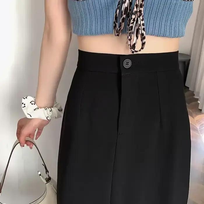 Jupe sirène à volants taille haute pour femmes