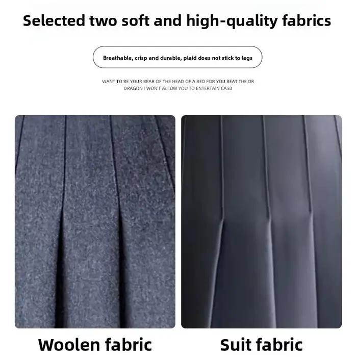 Jupe longue trapèze grise taille haute avec fermeture éclair pour femme