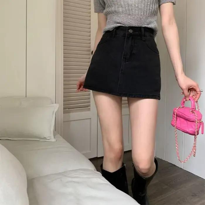 Jupe en Jean Taille Haute pour Femme