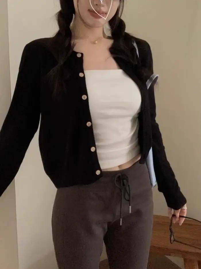 Cardigan élégant à manches longues pour femme