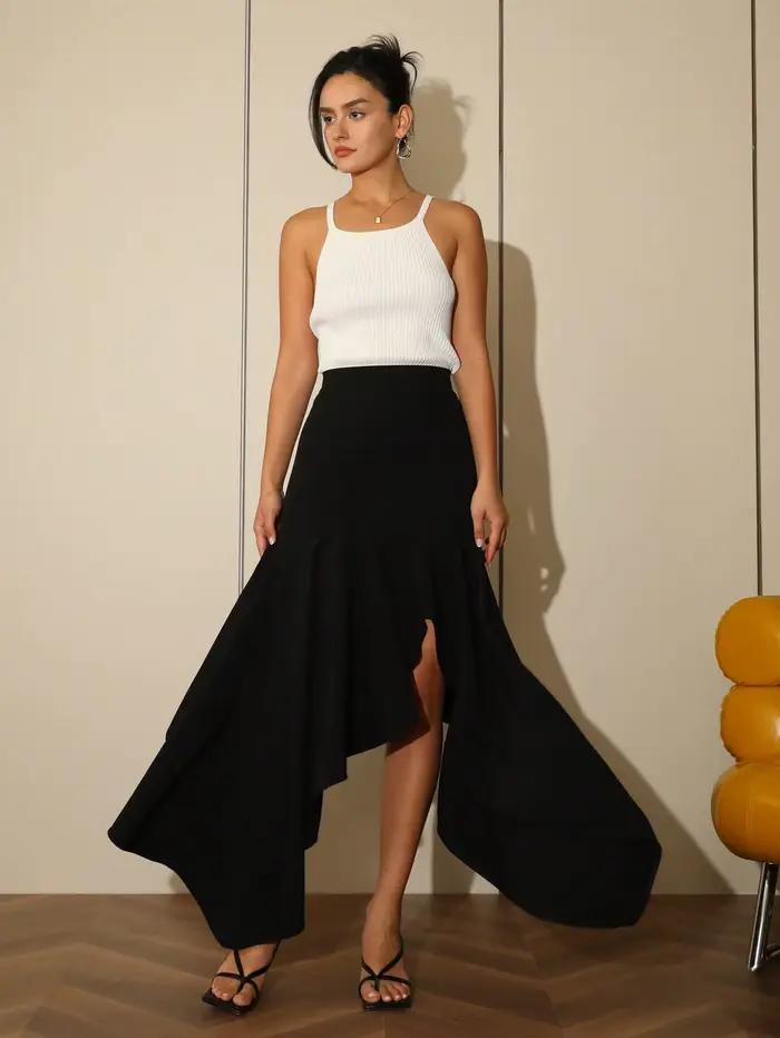 Jupe taille haute pour femme