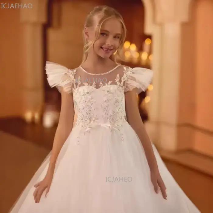 Robe de princesse bouffante pour filles, tenue de soirée formelle pour anniversaire, spectacle, concours de beauté, ou occasion spéciale pour enfants