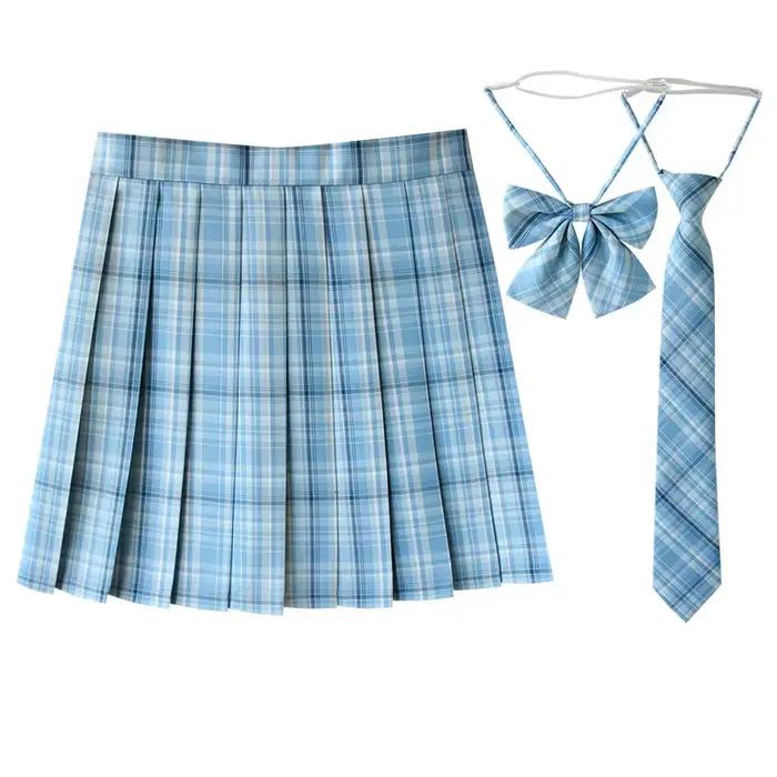 Jupes à carreaux taille réglable femmes été école japonaise jupes plissées taille haute Kawaii Jupe mignonne uniforme Harajuku Jupe