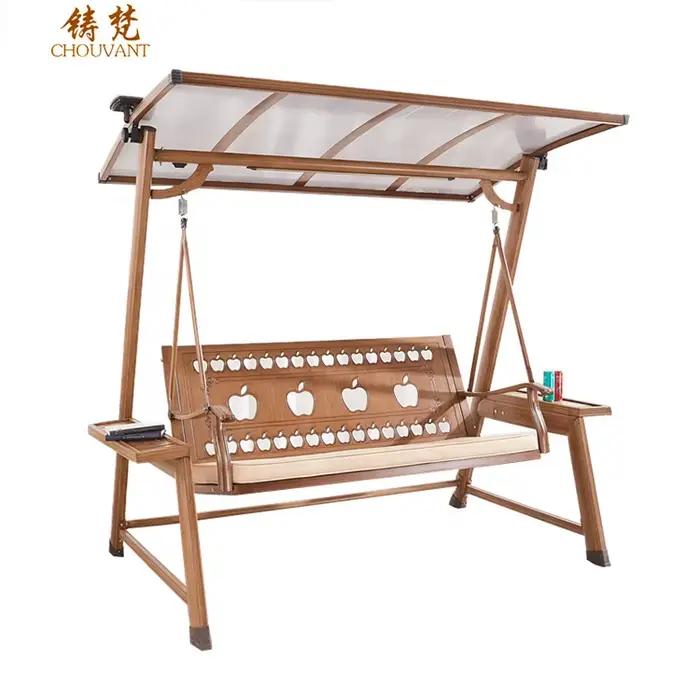 Balançoire de Patio en aluminium, chaise à bascule de jardin, ensemble de balançoires à trois places, canapé suspendu moderne, chaise de loisirs, balançoire d'extérieur pour adultes