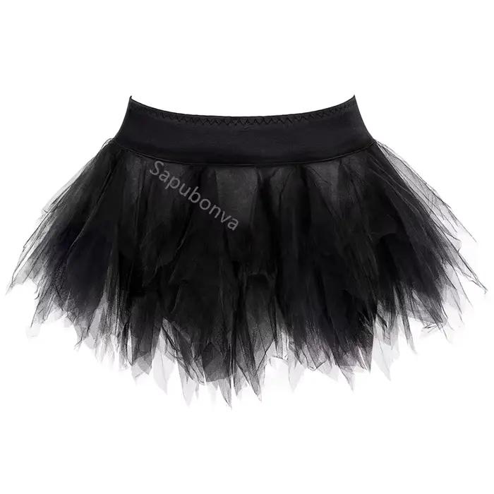 Mini jupe tutu en tulle nickel é pour femme, jupe bouffante plissée, corset assressenti, mode sexy, grande taille, fête adulte, vintage