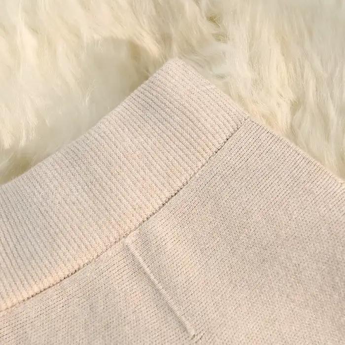 Mini jupe courte tricotée pour femme