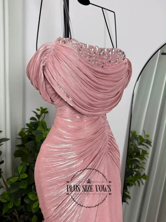 Nouvelles Robes de Soirée Roses 2026, Longues, Épaules Dénudées, Élégantes, Robes de Fête pour Femmes, Robes de Cocktail Formelles