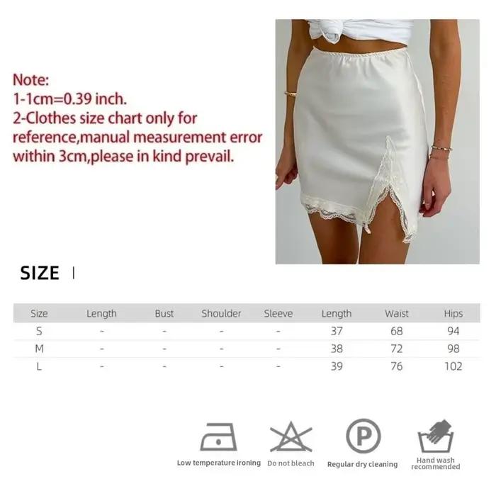 Jupe élégante taille haute avec bordure en dentelle