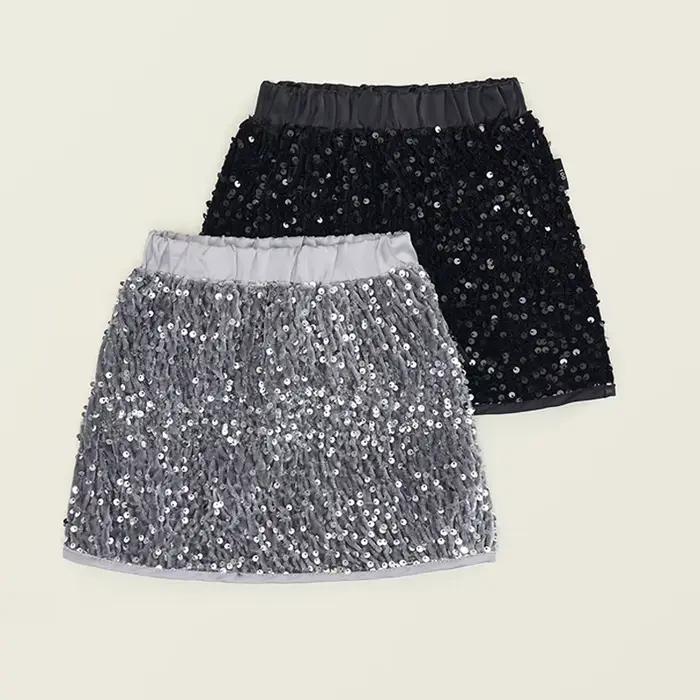 Jupe courte polyvalente à paillettes pour filles