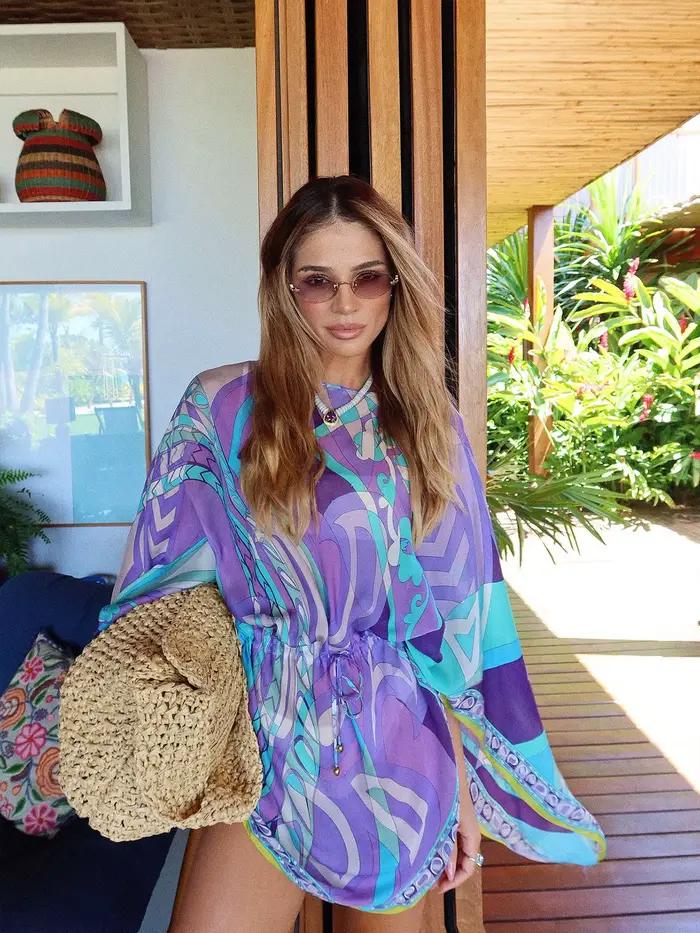 Robe de plage imprimée pour femme