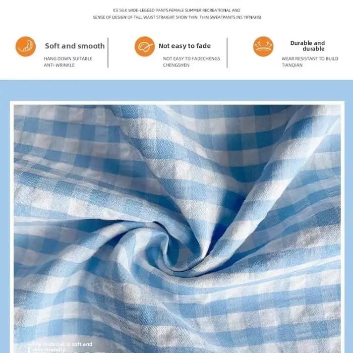 Jupe à carreaux bleue douce pour femmes