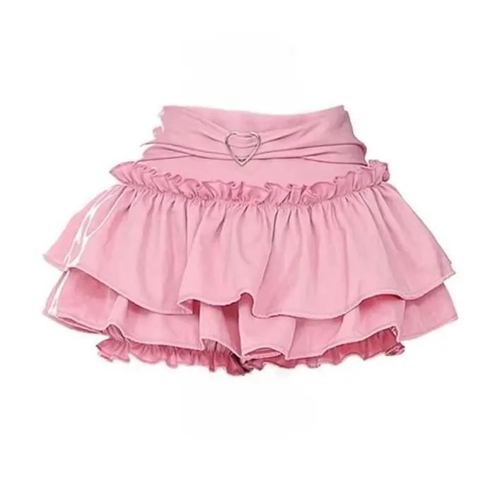 Mini jupe Lolita douce Kawaii pour femmes