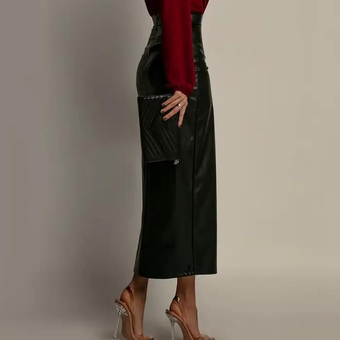 Jupes en cuir PU pour femmes