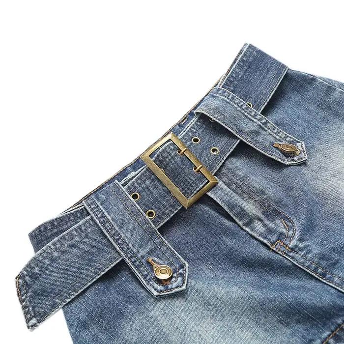Jupe courte en jean pour femme