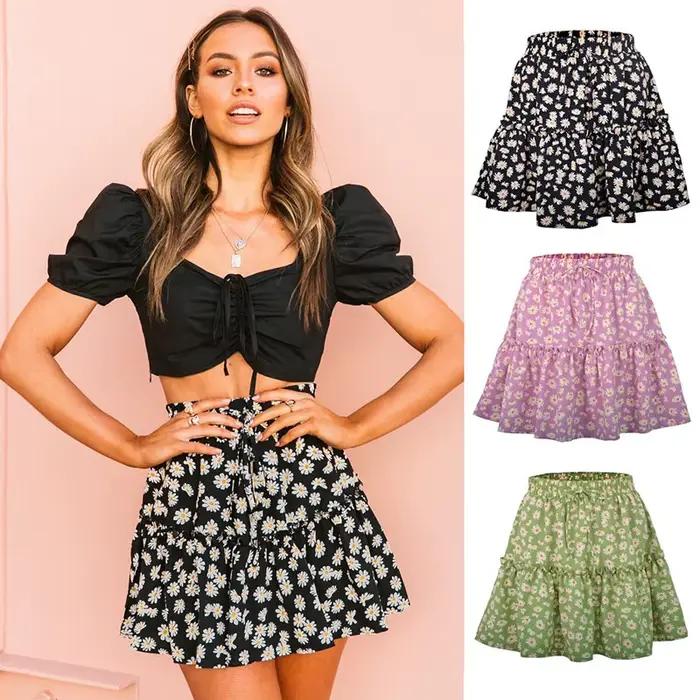 Jupe florale en pansement imprimé Andrprint pour dames