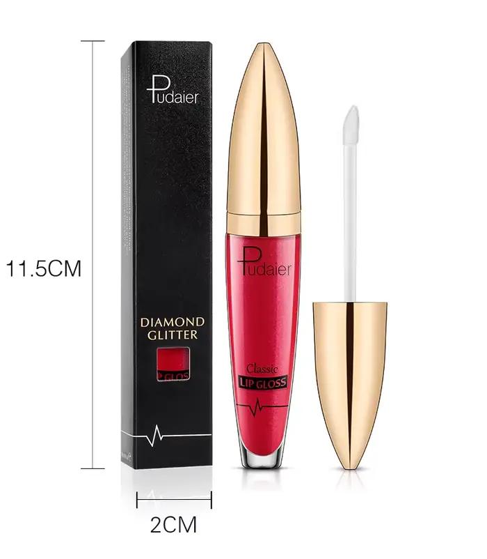 Rouge à lèvres liquide mat à brillant, 18 couleurs, brillant à lèvres brillant, diamant, imperméable, longue durée, perle, maquillage pour femmes