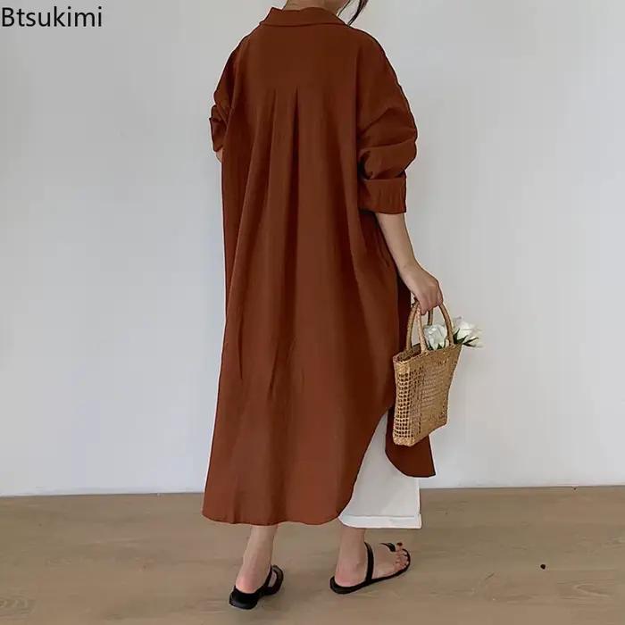 Robe chemise longue pour femmes
